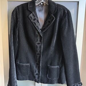 Tahari Textured Black Women's Blazer
